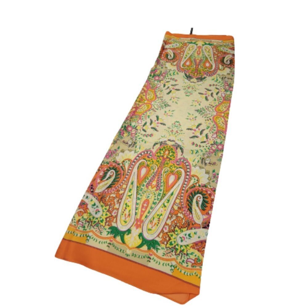 Vibrant Yellow and Orange Square Scarf NEW